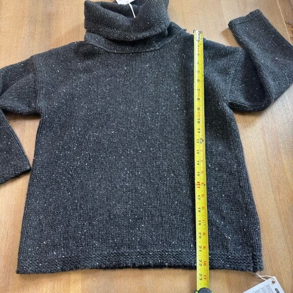 Gran Sasso Cashmere Chunky Knit Sweater 42/Small Cowl‎ Neck 3/4 Sleeve Gray - Picture 3 of 15